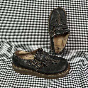 Dr Martens Vintage Cella Double T-Bar Mary Jane Chunky Cottage Embroidered US 7